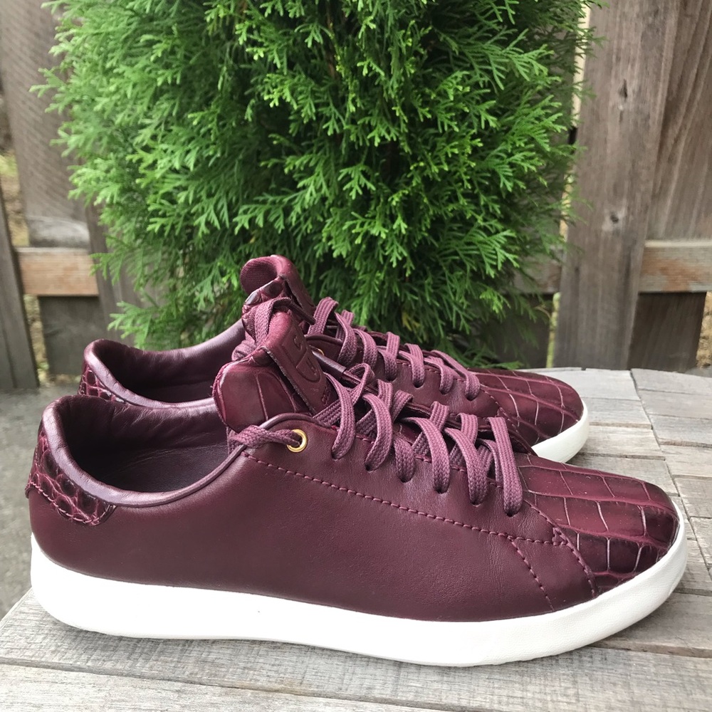 COLE HAAN 7,5 B GRANDPRO TENNIS BURGUNDY / CROC